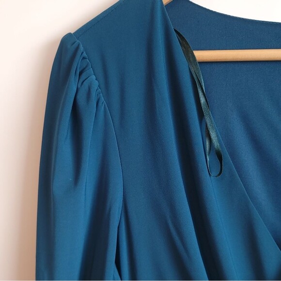 Eliza j Faux Wrap Ruffle Drapey Mini Dress NWT - Picture 9 of 16